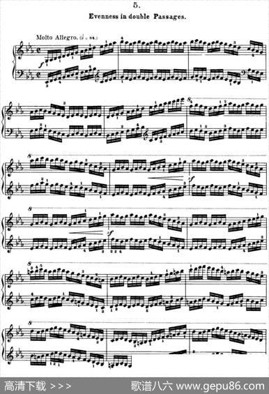 50首车尔尼Op.740钢琴手指灵巧技术练习曲（NO.5）|车尔尼