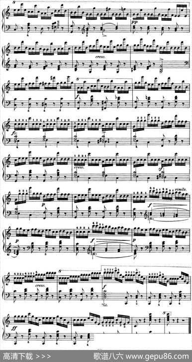 50首车尔尼Op.740钢琴手指灵巧技术练习曲（NO.7）|车尔尼