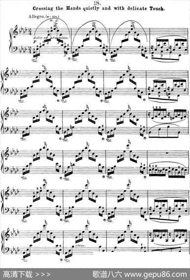 50首车尔尼Op.740钢琴手指灵巧技术练习曲（NO.18）|车尔尼