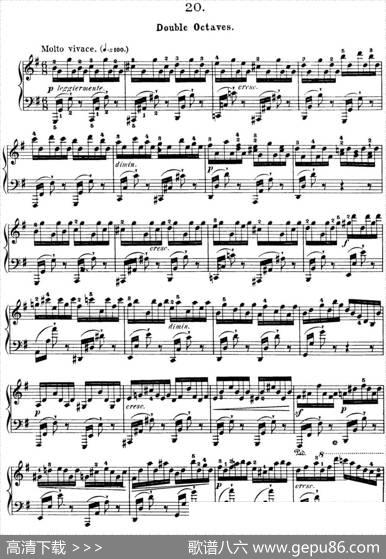 50首车尔尼Op.740钢琴手指灵巧技术练习曲（NO.20）|车尔尼
