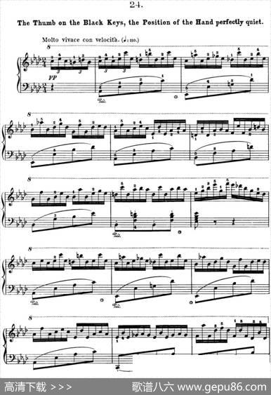 50首车尔尼Op.740钢琴手指灵巧技术练习曲（NO.24）|车尔尼