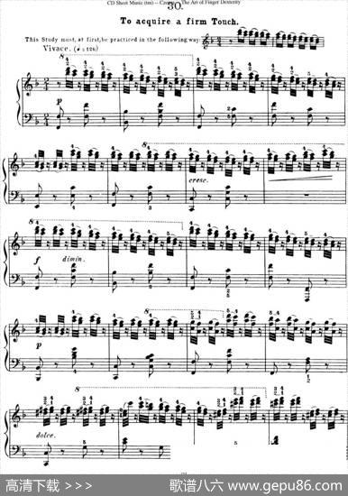 50首车尔尼Op.740钢琴手指灵巧技术练习曲（NO.30）|车尔尼