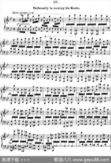 50首车尔尼Op.740钢琴手指灵巧技术练习曲（NO.38）|车尔尼