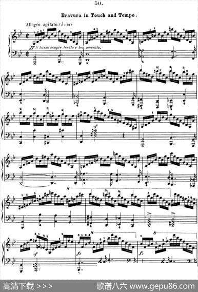 50首车尔尼Op.740钢琴手指灵巧技术练习曲（NO.50）|车尔尼