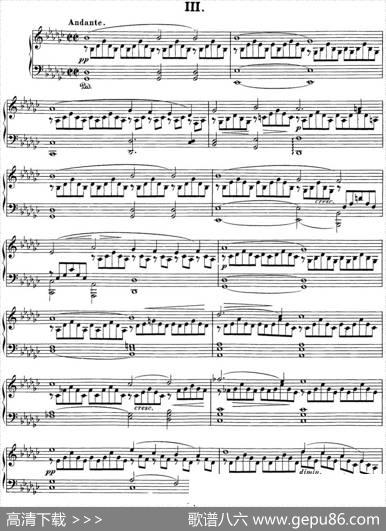 舒伯特降G大调即兴曲D.899，Op.90（NO.3）|舒伯特