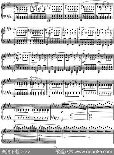 舒伯特降E大调即兴曲D.899，Op.90（NO.4）|舒伯特