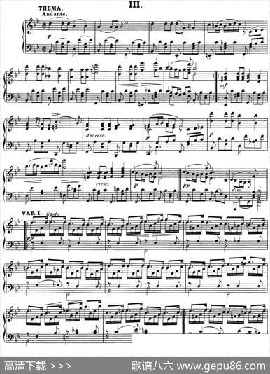 舒伯特降B大调即兴曲D.935，Op.142（NO.3）|舒伯特