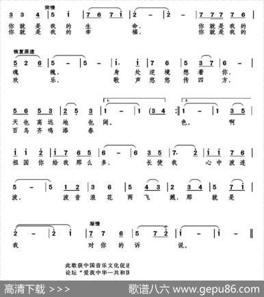 祖国，我对你诉说（梁上泉词戴建华曲） - 梁上泉|戴建华