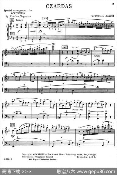 Czardas（查尔达什）（马格南特改编版）|蒙蒂曲、马格南特改编