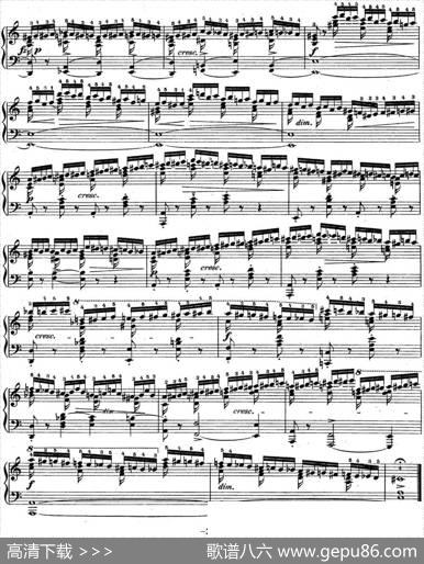 肖邦练习曲2Op.10No.2a小调Aminor|肖邦