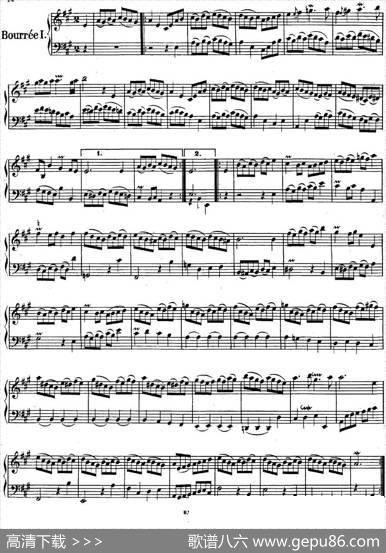 英国组曲No.1巴赫A大调1stSuiteBWV806|巴赫