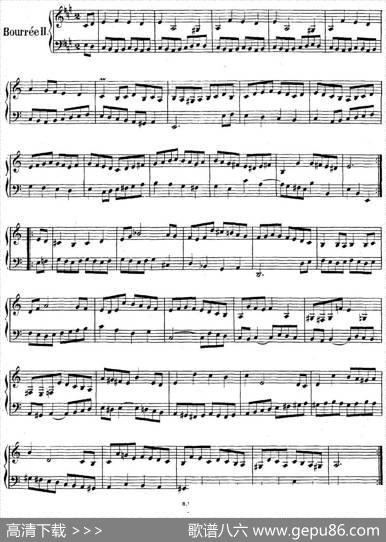 英国组曲No.1巴赫A大调1stSuiteBWV806|巴赫