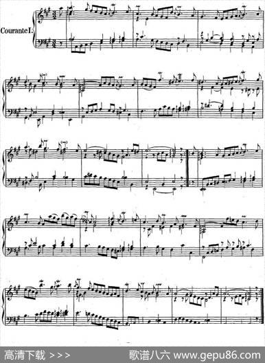 英国组曲No.1巴赫A大调1stSuiteBWV806|巴赫