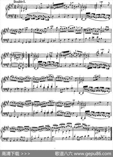 英国组曲No.1巴赫A大调1stSuiteBWV806|巴赫