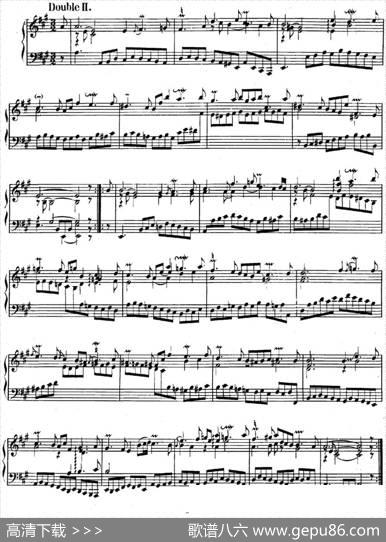 英国组曲No.1巴赫A大调1stSuiteBWV806|巴赫