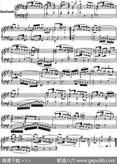 英国组曲No.1巴赫A大调1stSuiteBWV806|巴赫