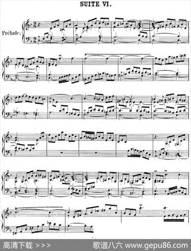 英国组曲No.6巴赫d小调6thSuiteBWV811|巴赫