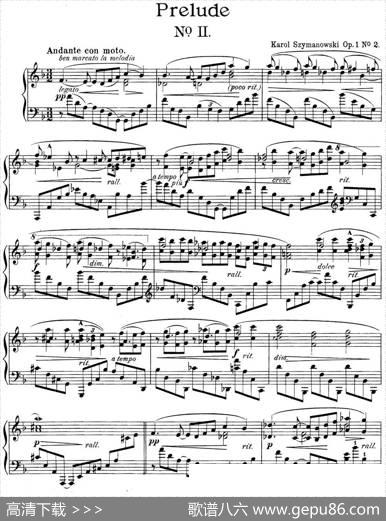 希曼诺夫斯基9首钢琴前奏曲Op.1No.2|希曼诺夫斯基
