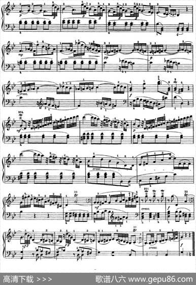 海顿钢琴奏鸣曲HobXVI2PartitaB-flatmajor|海顿