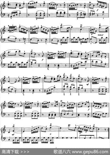 海顿钢琴奏鸣曲HobXVI10DivertimentoCmajor|海顿