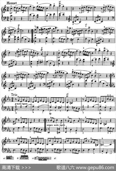 海顿钢琴奏鸣曲HobXVI10DivertimentoCmajor|海顿