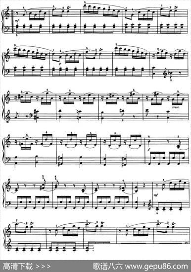 海顿钢琴奏鸣曲HobXVI10DivertimentoCmajor|海顿
