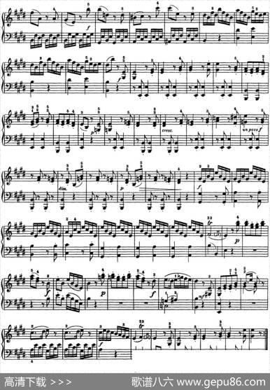 海顿钢琴奏鸣曲HobXVI13PartitaEmajor|海顿