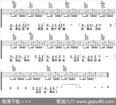 灰姑娘（ukulele四线谱）