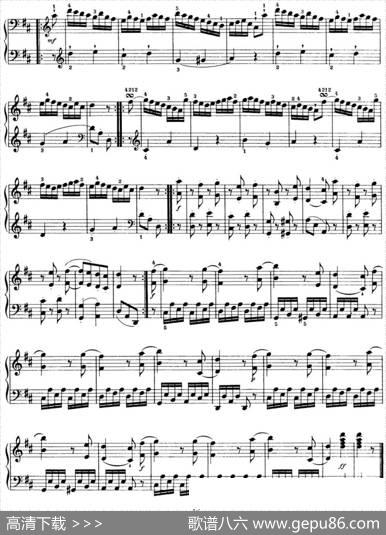 海顿钢琴奏鸣曲HobXVI19DivertimentoDmajor|海顿