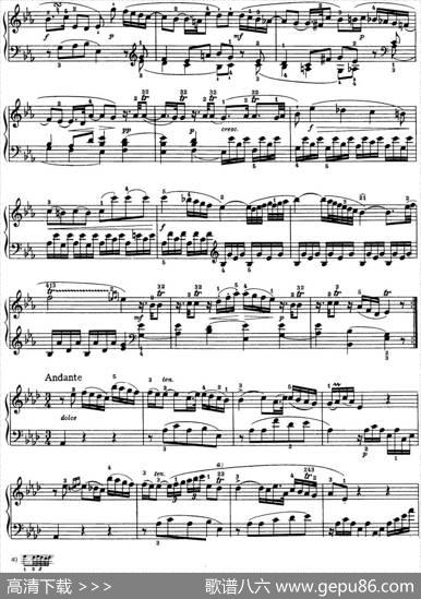 海顿钢琴奏鸣曲HobXVI45DivertimentoEbmajor|海顿