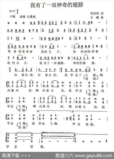 我有一双神奇的翅膀（李昌明词才略曲） - 李昌明|才略