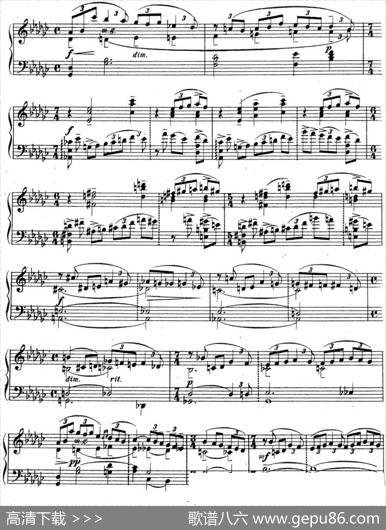 拉赫玛尼诺夫音乐瞬间Op.16No.1降b小调|拉赫玛尼诺夫