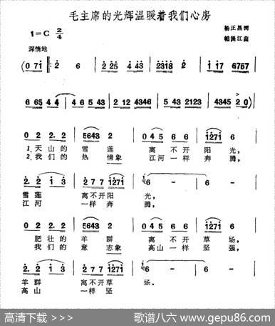毛主席的光辉温暖着我们心房 - 杨正昌|帕提江