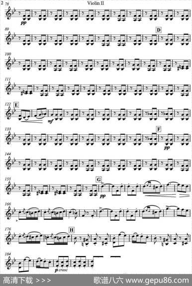 Brindisi(Traviata)饮酒歌（管弦乐）（小提琴分谱）