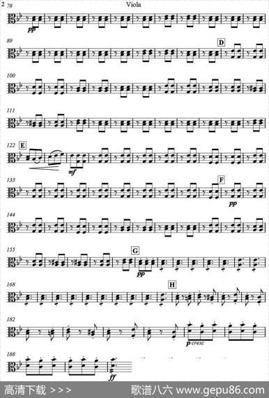 Brindisi(Traviata)饮酒歌（管弦乐）（中提琴分谱）