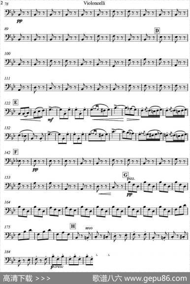 Brindisi(Traviata)饮酒歌（管弦乐）（大提琴分谱）