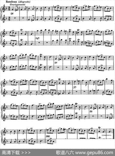 G大调双长笛奏鸣曲作品1号之2（SonatainGMajorOp.1No.2）|Boismortier（博伊斯卯绨）