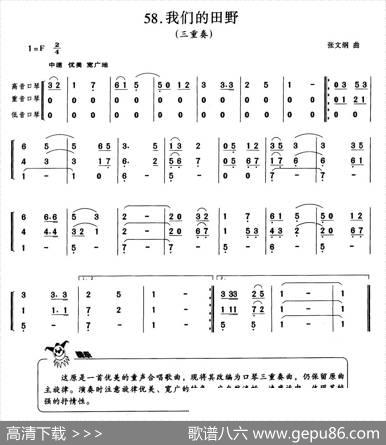 我们的田野（三重奏）|张文纲
