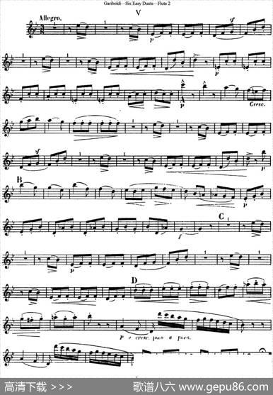 六首简易二重奏作品145号|Garibold（加里波第）