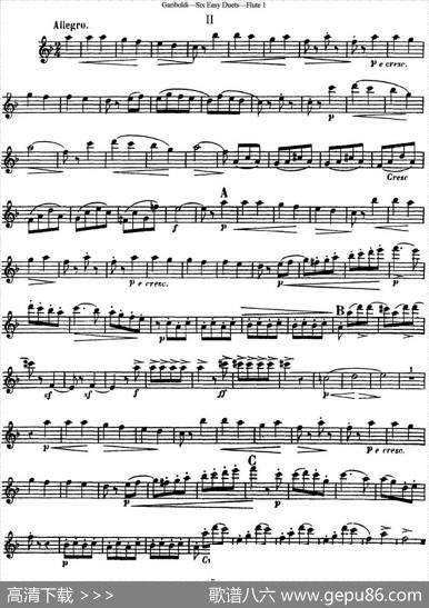 六首简易二重奏作品145号|Garibold（加里波第）