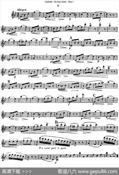 六首简易二重奏作品145号|Garibold（加里波第）