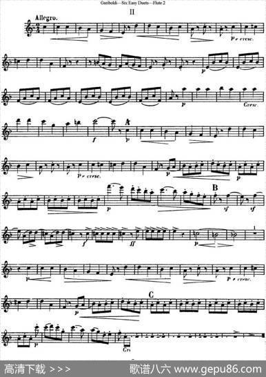 六首简易二重奏作品145号|Garibold（加里波第）