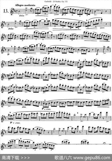 二十首练习曲作品132号之13|Garibold（加里波第）