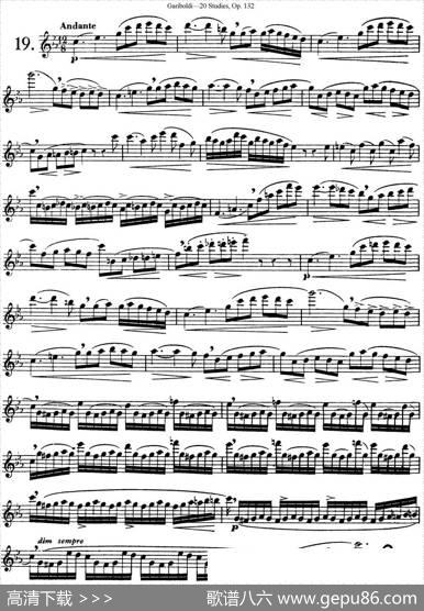 二十首练习曲作品132号之19|Garibold（加里波第）