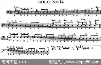 美国军鼓SOLONo.11-15（爵士鼓谱）