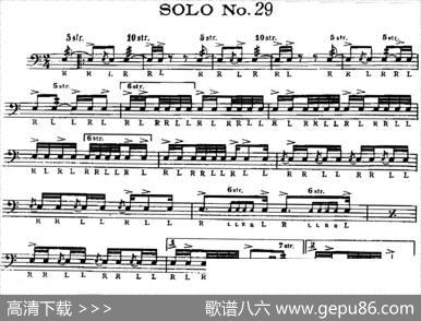 美国军鼓SOLONo.26-30（爵士鼓谱）