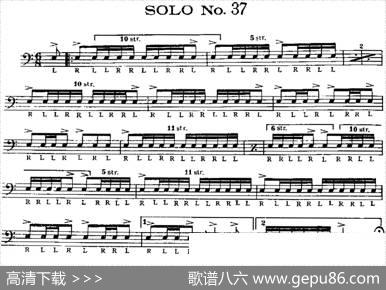 美国军鼓SOLONo.36-40（爵士鼓谱）