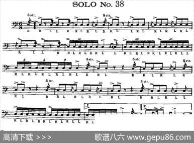 美国军鼓SOLONo.36-40（爵士鼓谱）