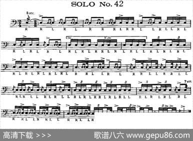 美国军鼓SOLONo.41-45（爵士鼓谱）