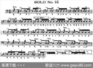美国军鼓SOLONo.41-45（爵士鼓谱）